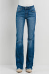 Jelly Jeans Mid Rise Flare with Side Detail