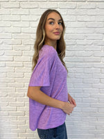 Zenana Basically Flowing Dolman Sleeve Top in B Lavender