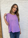 Zenana Basically Flowing Dolman Sleeve Top in B Lavender