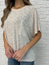 Zenana Basically Flowing Dolman Sleeve Top in Sand Beige