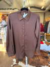 Satin Charmeuse Button Front Shirt