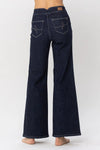 Judy Blue High Waist Rinse Wash Geometric Embroidery Wide Leg Jean