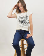 Howdy Cowboy Graphic Roll Up Sleeve Tee