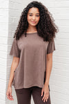 Let Me Live Relaxed Tee in Brown