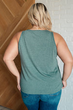 Not So Anxious V-Neck Tank in Mist