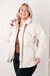 Shrouded in Sherpa Coat in White