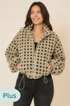 Fireside Check Sherpa Zip-Up (Plus)