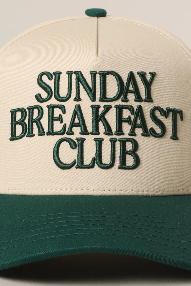 Sunday Breakfast Club Two-Tone Trucker Hat Sunday Breakfast Club Embroidered Two Tone Baseball Trucker  main image 4