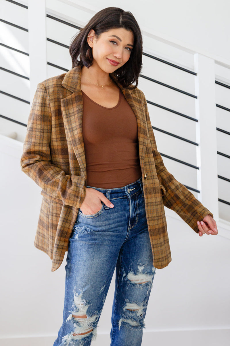 World Class Plaid Blazer