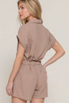 Dolman Short Sleeve Shirt & Shorts Linen Effect Set