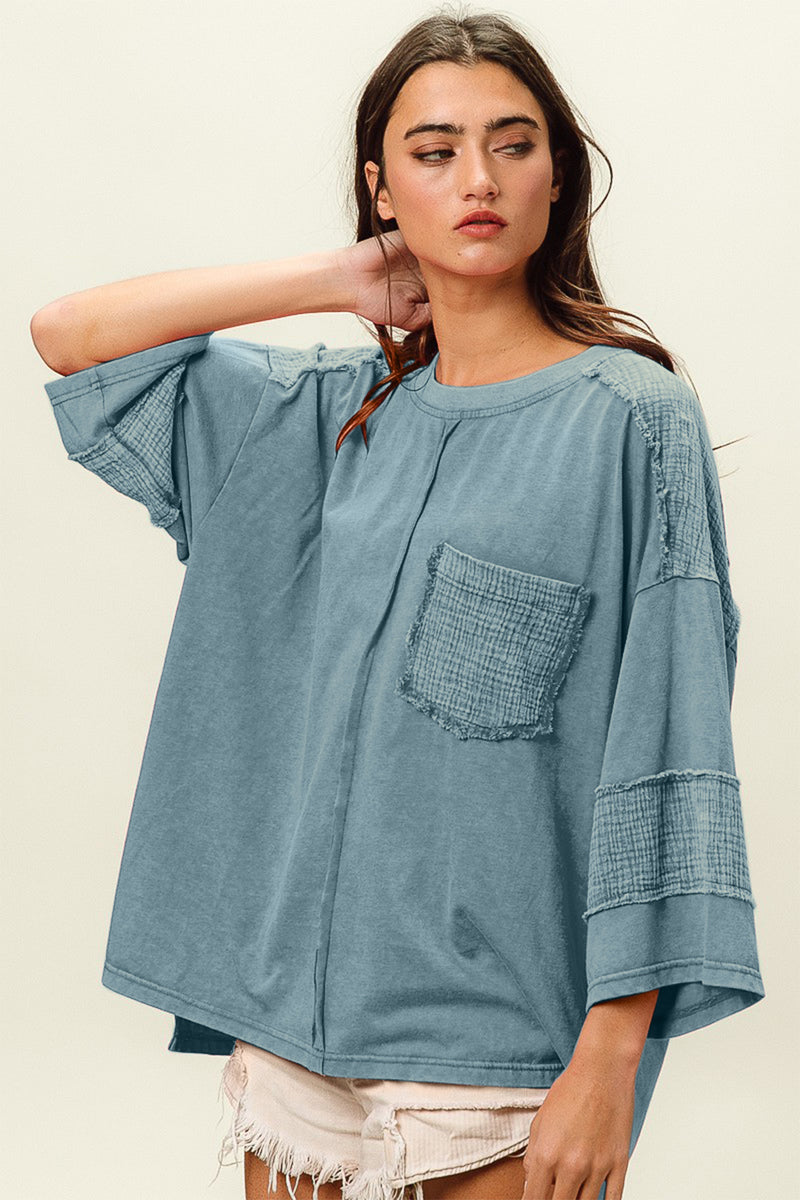 High-Low Washed T-Shirt