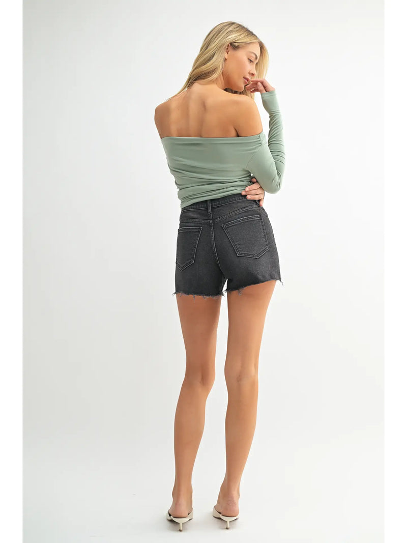 Just USA Jeans Black Wash Soft & Stretchy High Rise Short