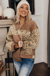 Leopard Button Up Drop Shoulder Jacket