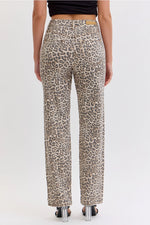 Cello Leopard Super High Rise Dad Jeans