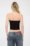 Strapless Crochet Knit Top