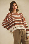 Luxe Crochet Stripe Sweater