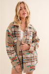 Blue B Exclusive Aztec Pattern Button Up Jacket