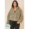Fireside Check Sherpa Zip-Up (Plus)