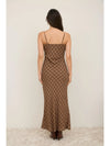 Plaid Spaghetti Strap Midi Dress
