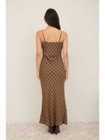 Plaid Spaghetti Strap Midi Dress