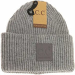 Solid Ribbed C.C Beanie with Rubber Patch