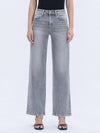 Vervet by Flying Monkey High Rise Full Length Grey Wide Leg Jeans