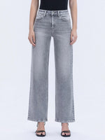 Vervet by Flying Monkey High Rise Full Length Grey Wide Leg Jeans