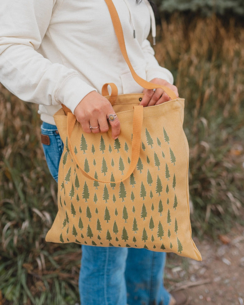 Pine Trees Canvas Tote Bag