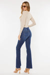 Plus Petite Dark Wash Mid Rise Flare