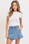 Business In The Front Denim Skort
