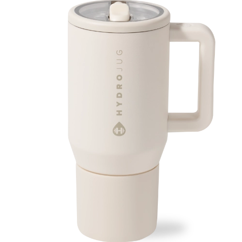 Cream HydroJug 20 oz Traveler Tumbler