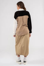 Colorblock Drop Shoulder Shacket