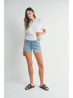 Just USA Jeans Slight Distressed Stretch Short