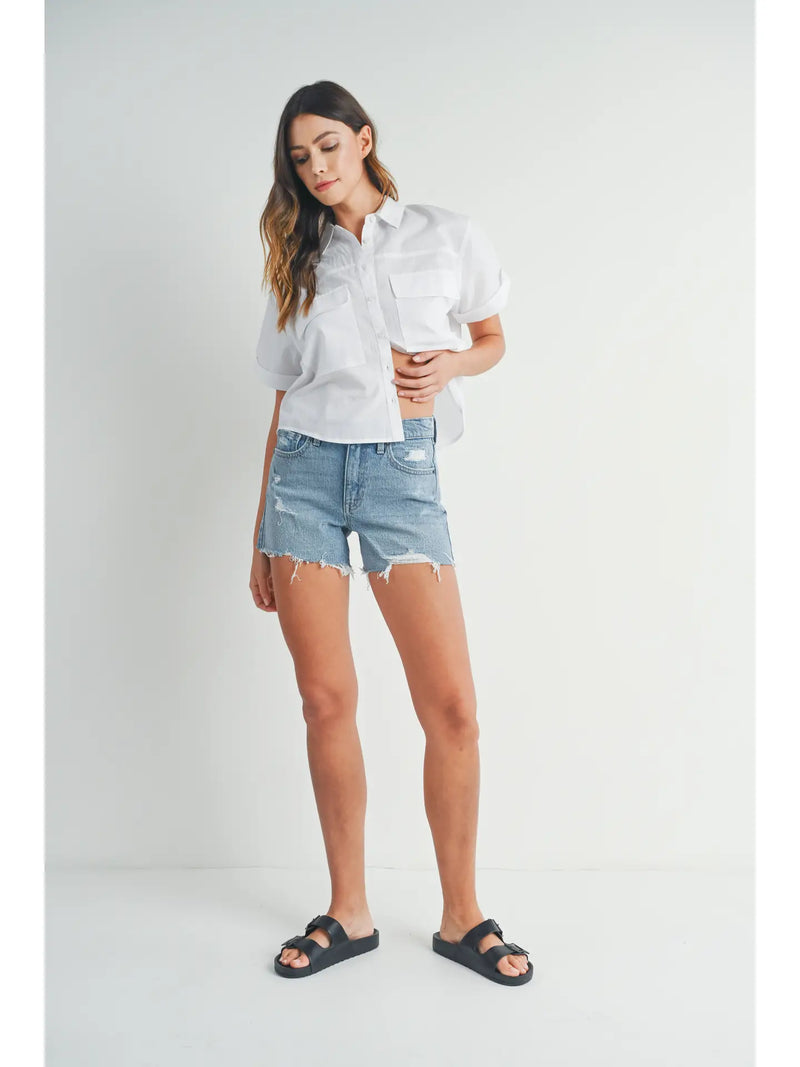 Just USA Jeans Slight Distressed Stretch Short