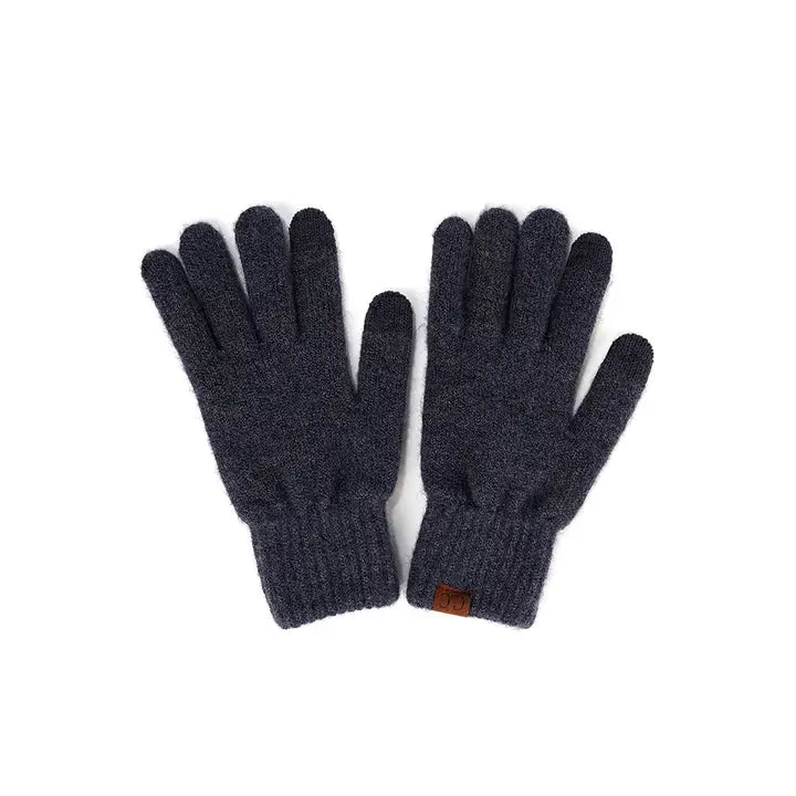 C.C Heather Knit Plain Gloves