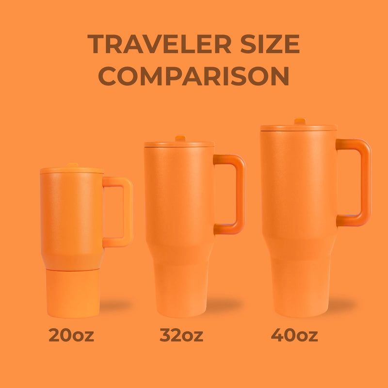 Tangerine HydroJug 32 oz Traveler Tumbler