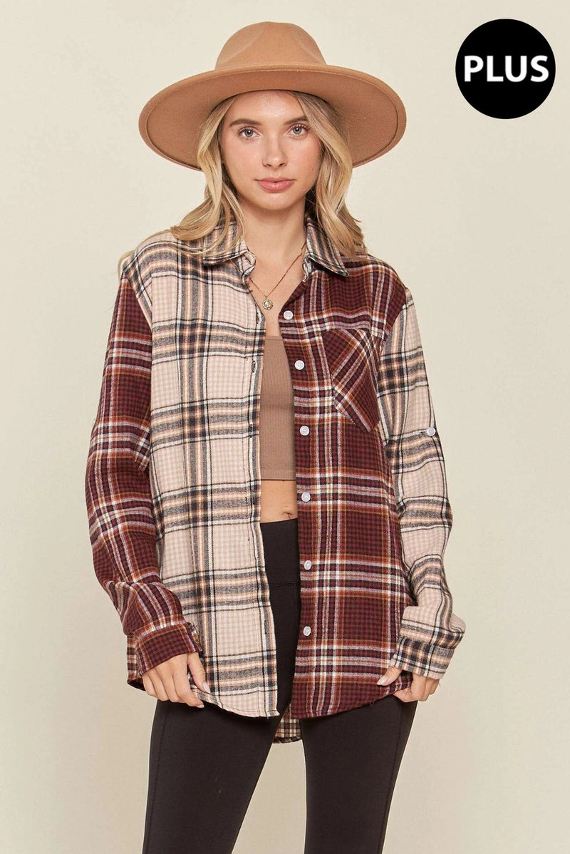 Plus Plaid Flannel Shirt