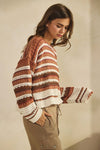 Luxe Crochet Stripe Sweater
