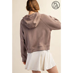 Plus Size Modal Scuba Quarter Zip Hoodie