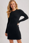 Ribbed Knit Sweater Dress