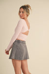 Twist Back Long Sleeve Top