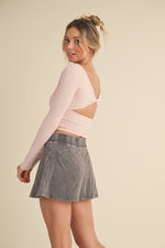 Twist Back Long Sleeve Top