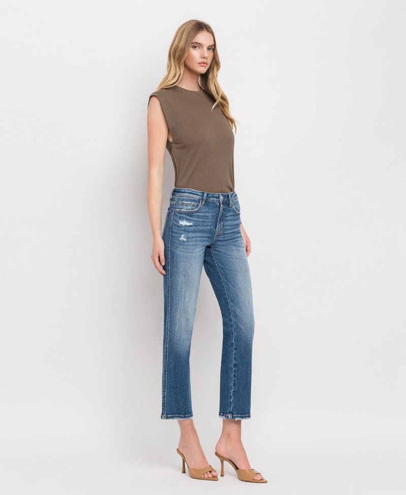 Lovervet by VERVET High Rise Crop Straight Jeans