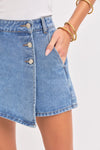 Business In The Front Denim Skort