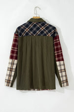 Plaid Button Up Long Sleeve Jacket