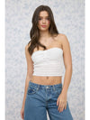 Strapless Crochet Knit Top