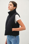 Zip Up Turtleneck Puffer Vest with Pockets