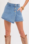 Business In The Front Denim Skort