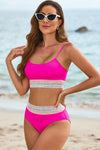 Scoop Neck Spaghetti Strap Two-Piece Swim Set