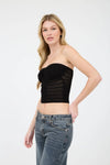 Strapless Crochet Knit Top